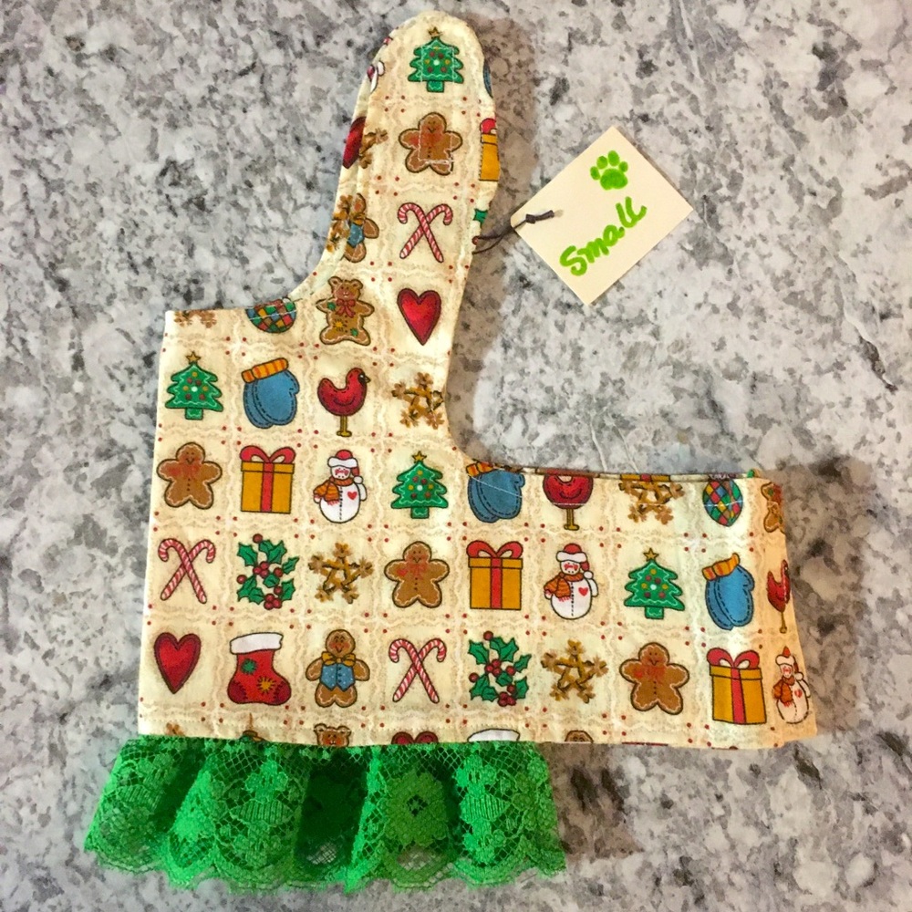 Handmade New Small Christmas dog vest